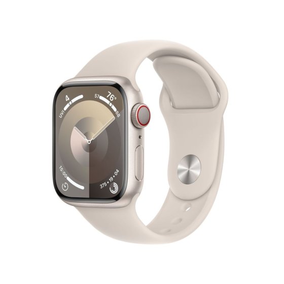 Apple Watch 9 Cell 45mm Alu WiFi+4G (2023) - Sterrenlicht Sportarmband S/M aanbieding