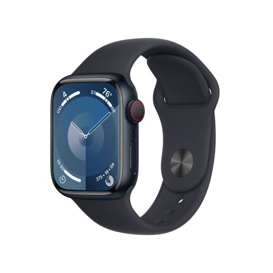 Apple Watch 9 Cell 45mm Alu WiFi+4G (2023) - Midnight Sportarmband S/M aanbieding