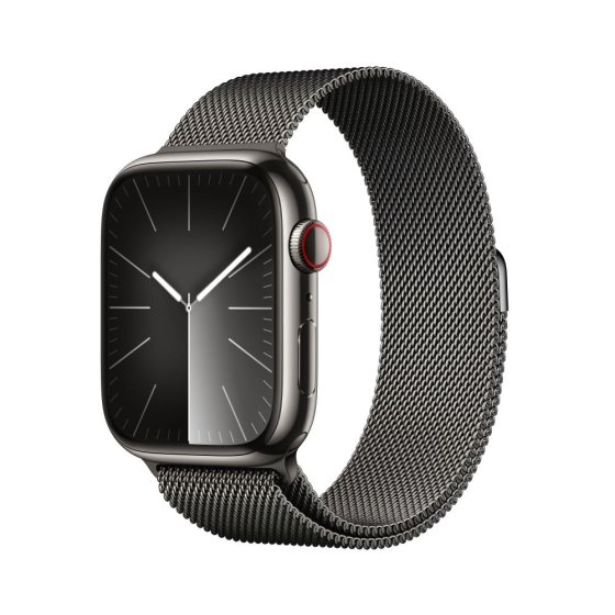Apple Watch 9 41mm RVS Milanese Loop WiFi+4G (2023) - Grafiet aanbieding