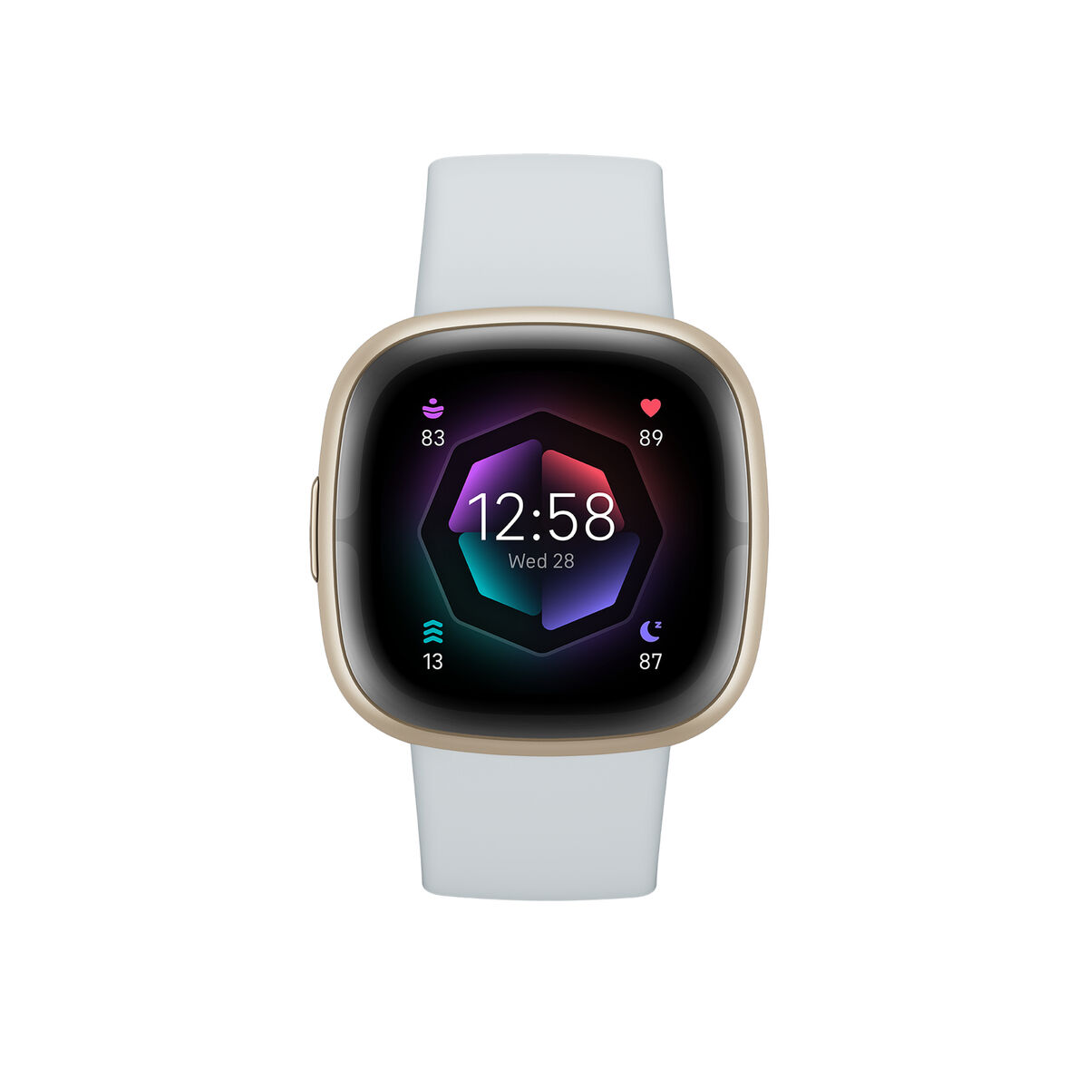 Smartwatch Fitbit Sense 2 Blauw Wit Gouden aanbieding