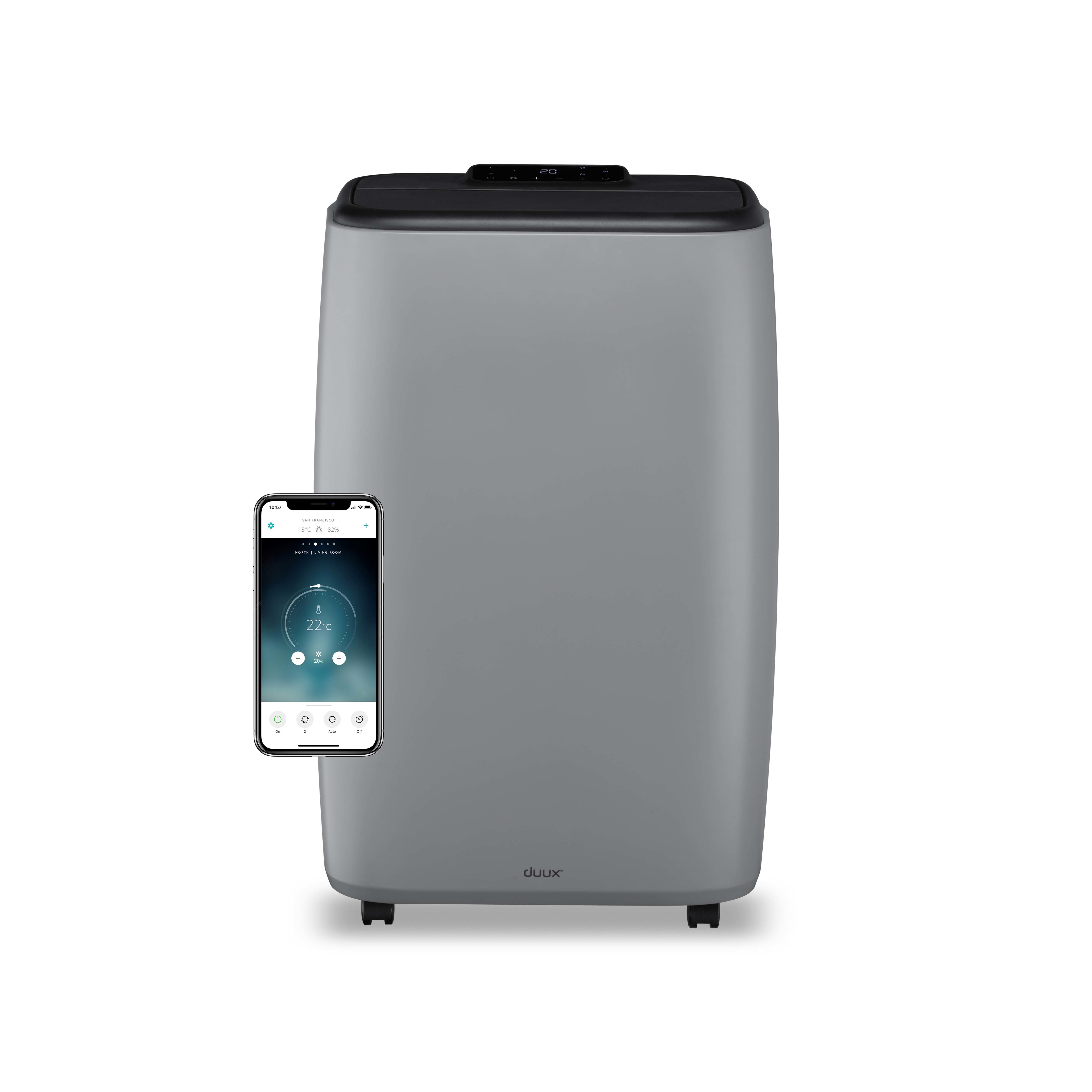 Duux DXMA22 North Smart + Heating 9.000 BTU Mobiele airco Zwart aanbieding