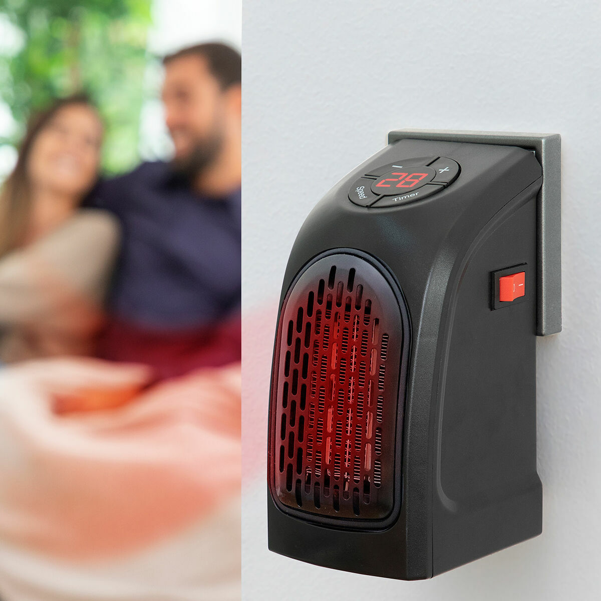 Draagbaar Minikacheltje voor in Stopcontact Heatpod InnovaGoods 400 W aanbieding