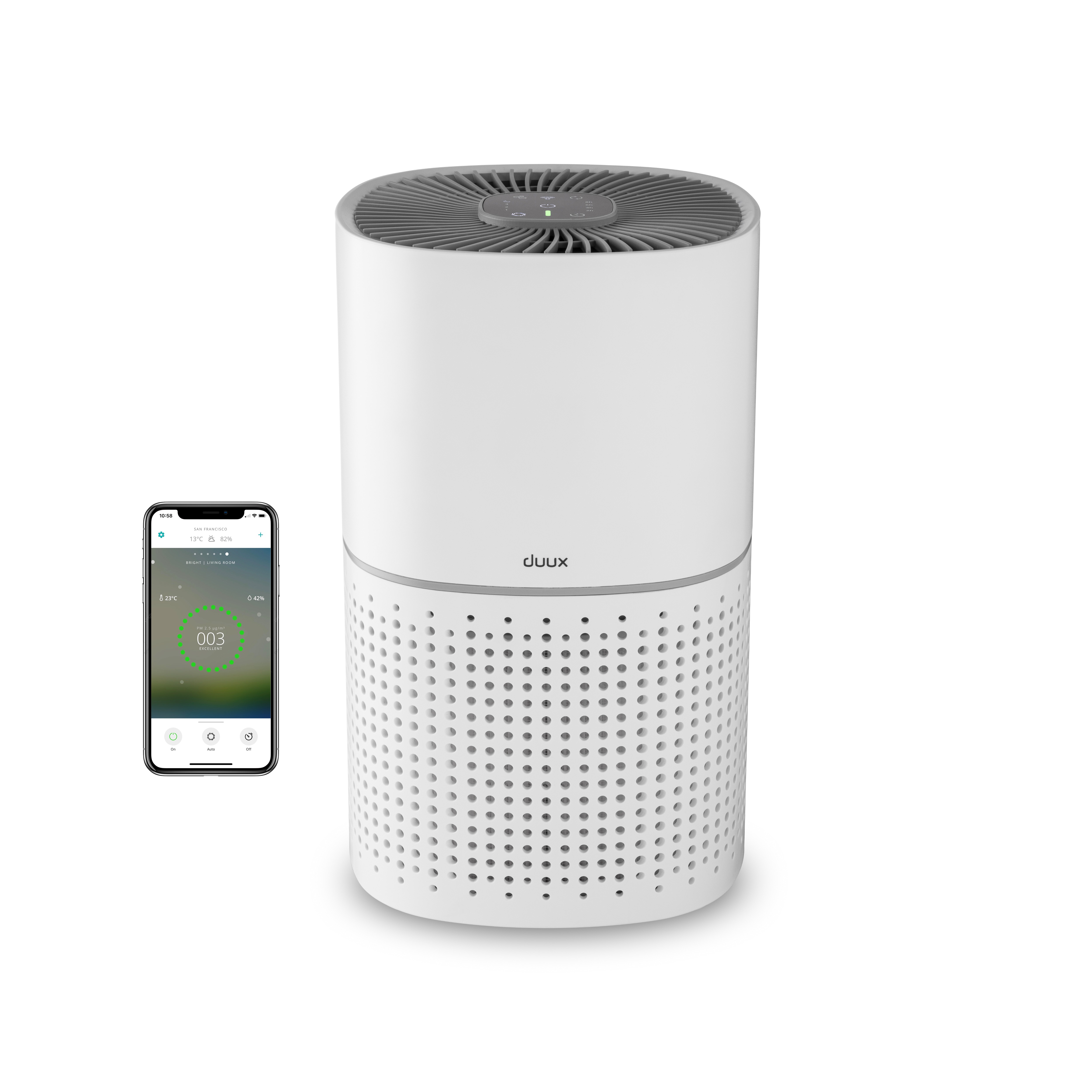 Duux Bright Smart Air Purifier Luchtreiniger Wit aanbieding