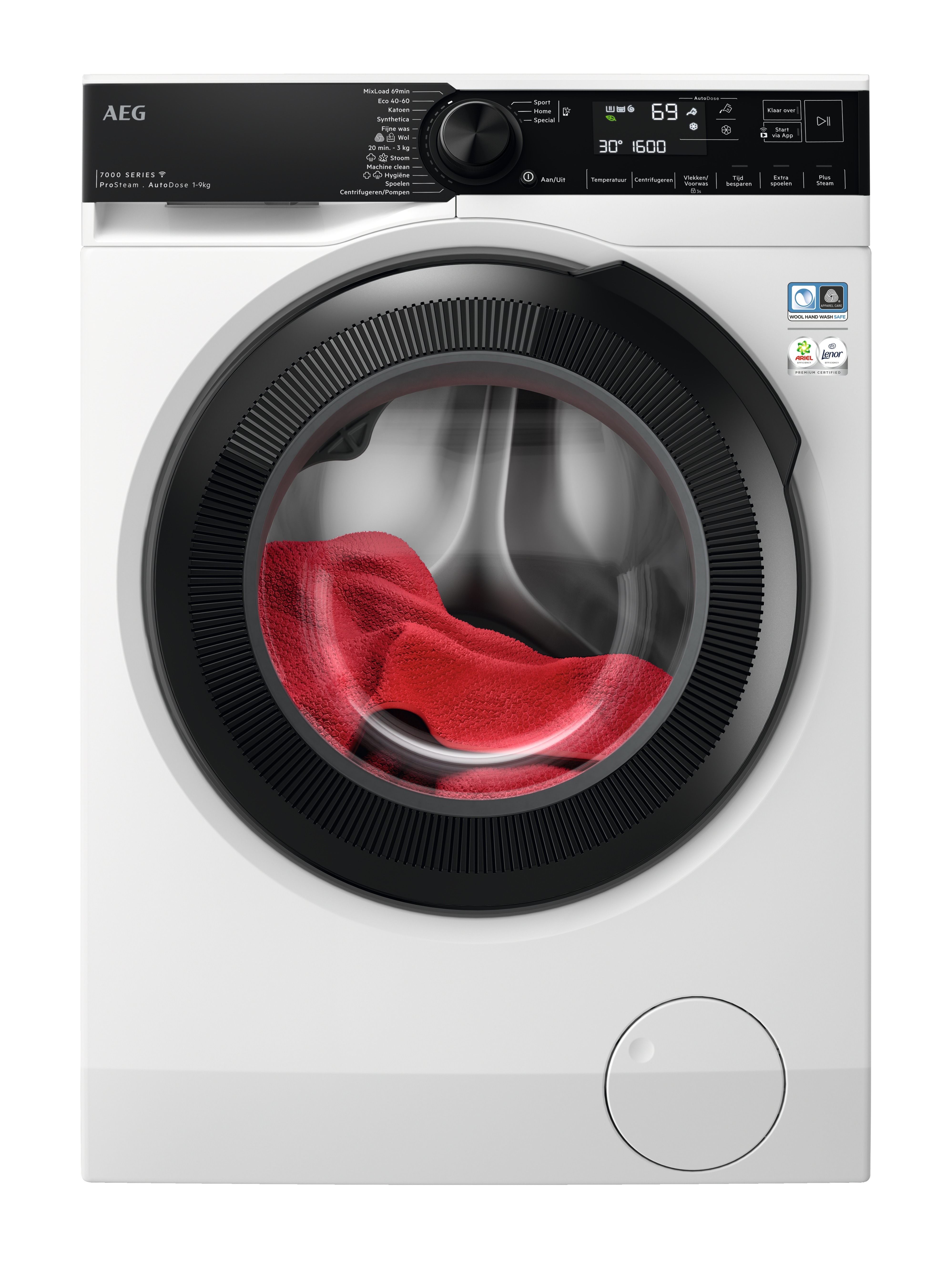 AEG LR7696AD4 ProSteam Wasmachine Wit aanbieding