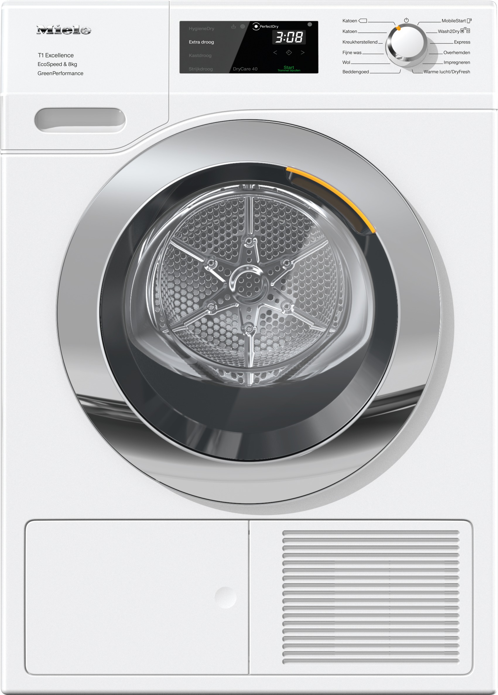 Miele TEF 775 WP EcoSpeed & Greenperformance Warmtepompdroger Wit aanbieding