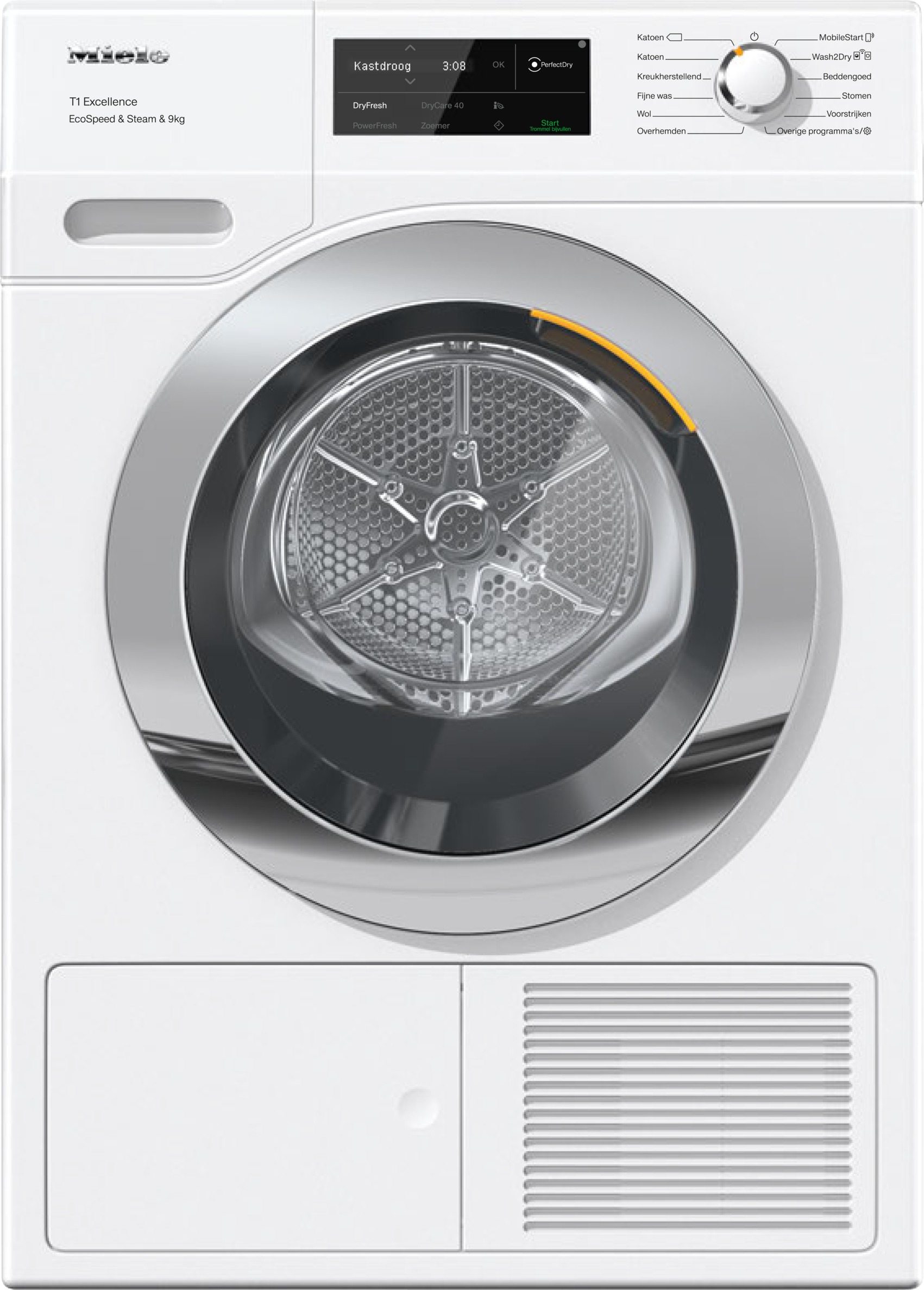 Miele TEL 795 WP EcoSpeed & Steam Warmtepompdroger Wit aanbieding