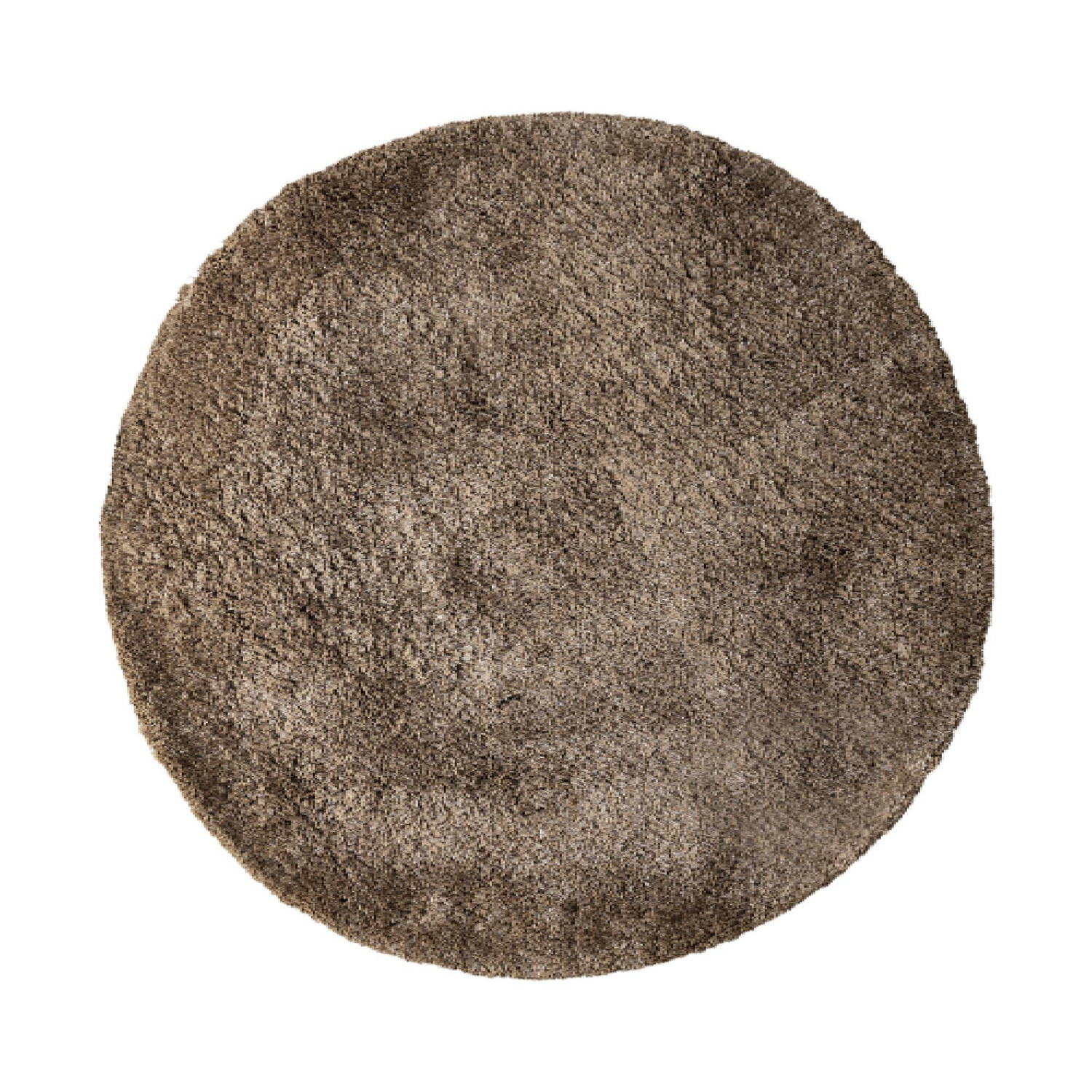 PTMD Jups Brown fabric handwoven carpet round L aanbieding