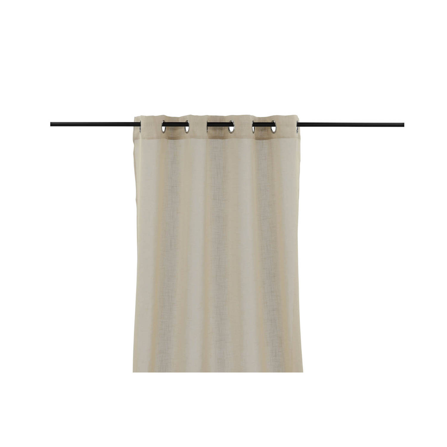 2 x Kaya grodijn 1 st. met ringen 240x140cm beige. aanbieding