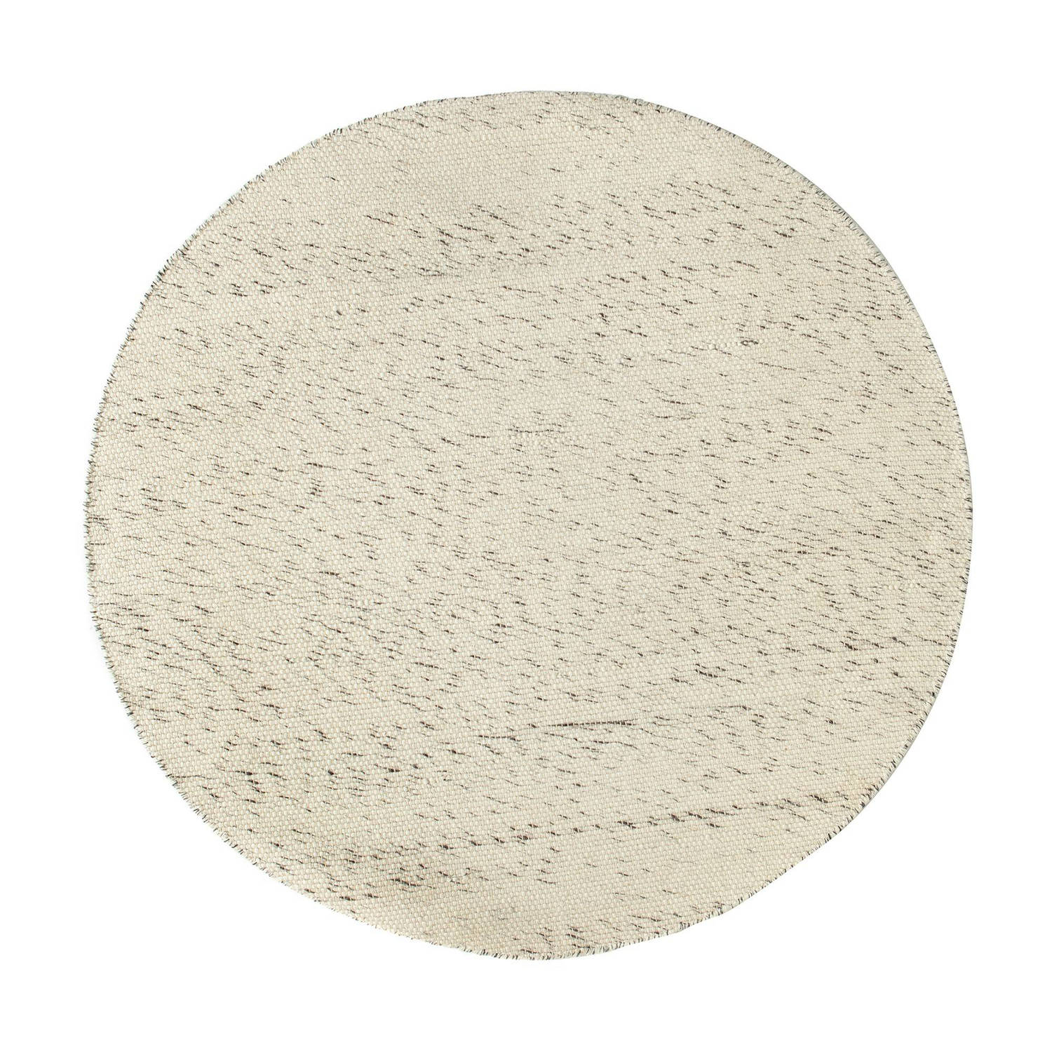 Rond vloerkleed wollen Antraciet/Wit - Cobble Stone aanbieding