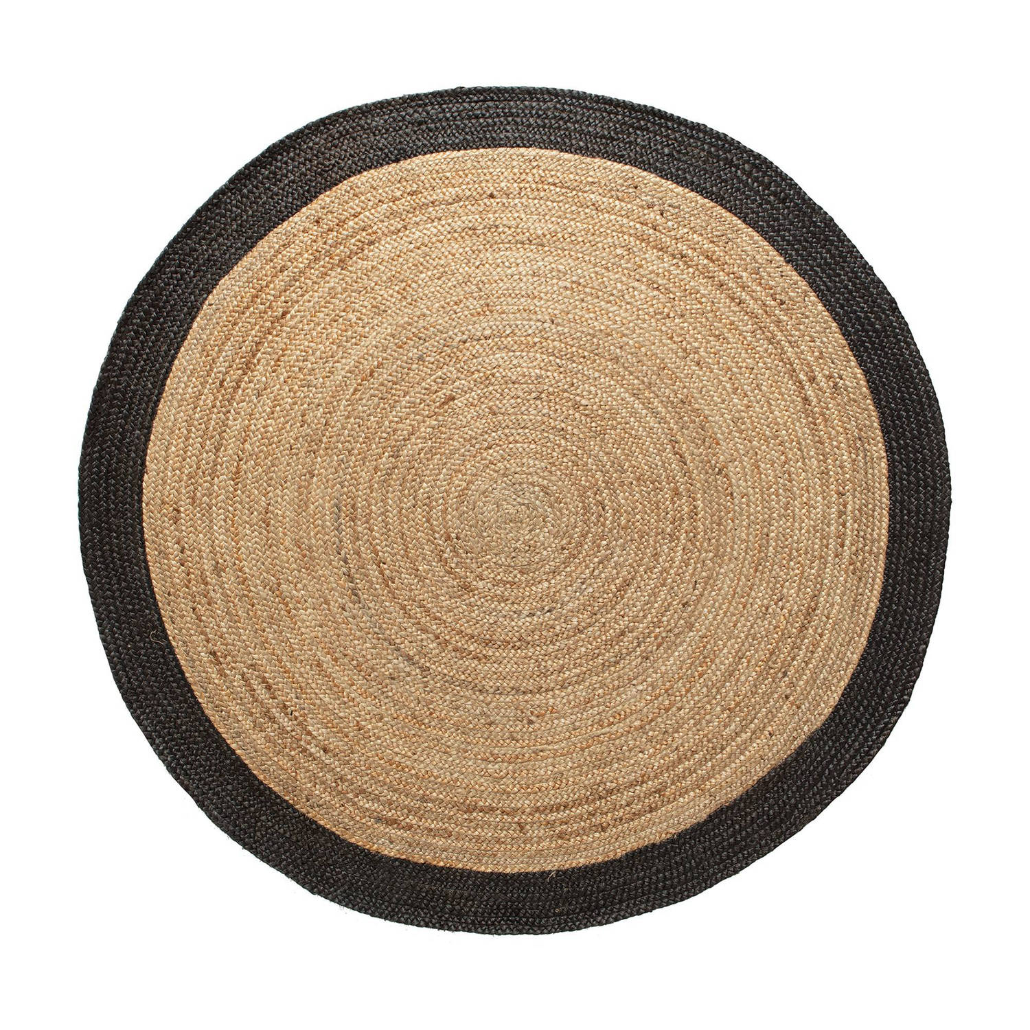 Rond vloerkleed Jute Naturel/Antraciet aanbieding