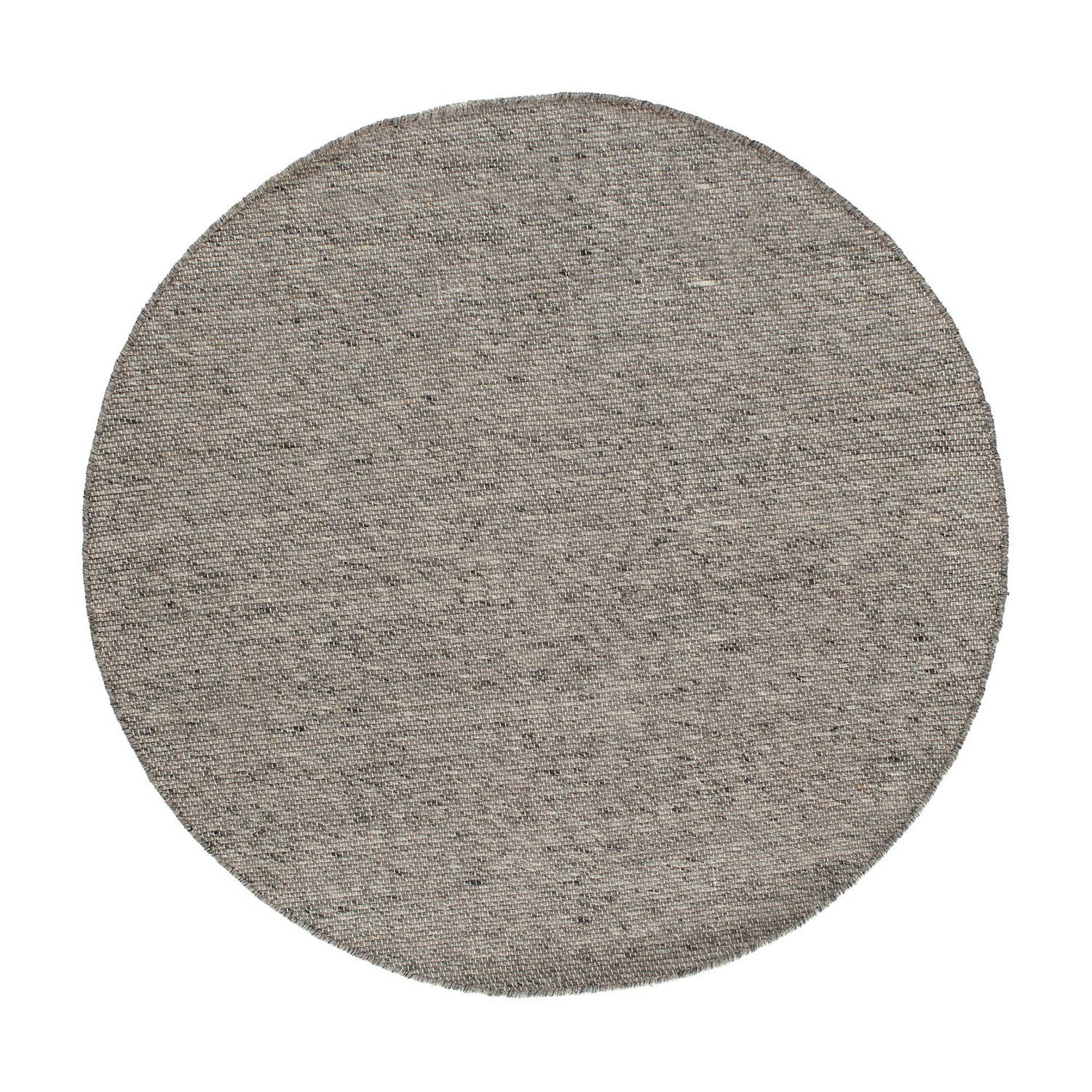 Rond vloerkleed wollen Antraciet - Cobble Stone aanbieding