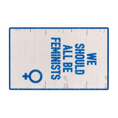 Tarkett vloerkleed Finally Vinyl™ Feminist - blauw - 125x196 cm - Leen Bakker aanbieding