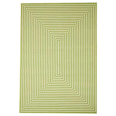 Floorita binnen/buitenvloerkleed Braid - groen - 160x230 cm - Leen Bakker aanbieding