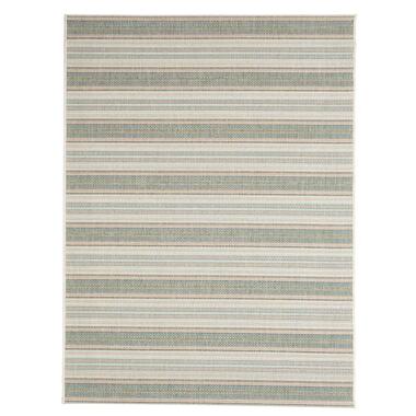 Floorita binnen/buitenvloerkleed Riga - groen/aqua - 135x190 cm - Leen Bakker aanbieding