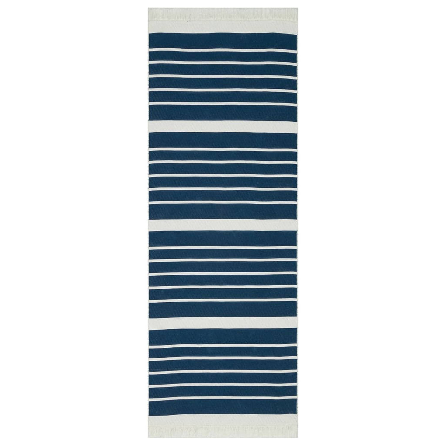 The Living Store Voerkleed Marineblauw 100x300 cm - 100% Gerecycled Katoen aanbieding