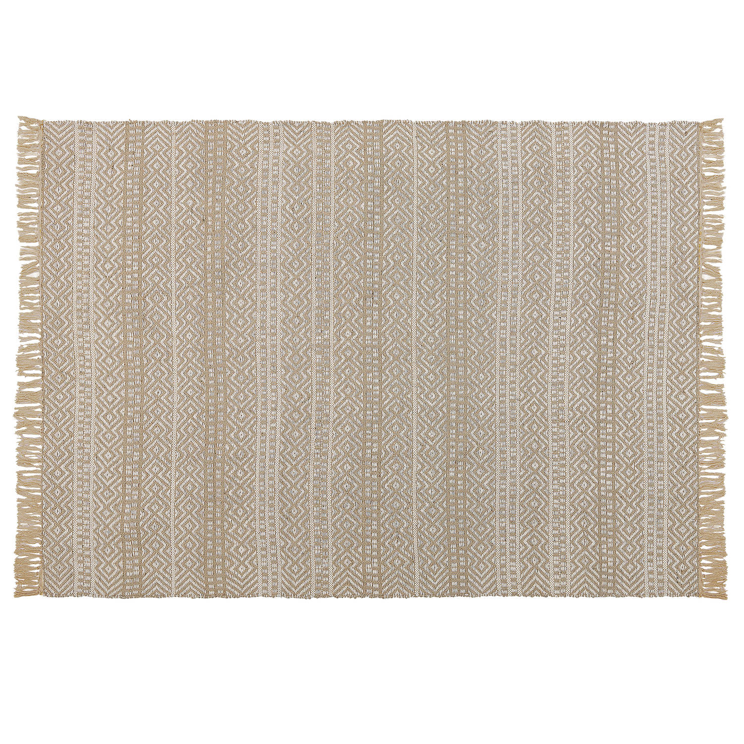 Beliani DORTYOL - Laagpolig-Beige-Jute, Katoen aanbieding