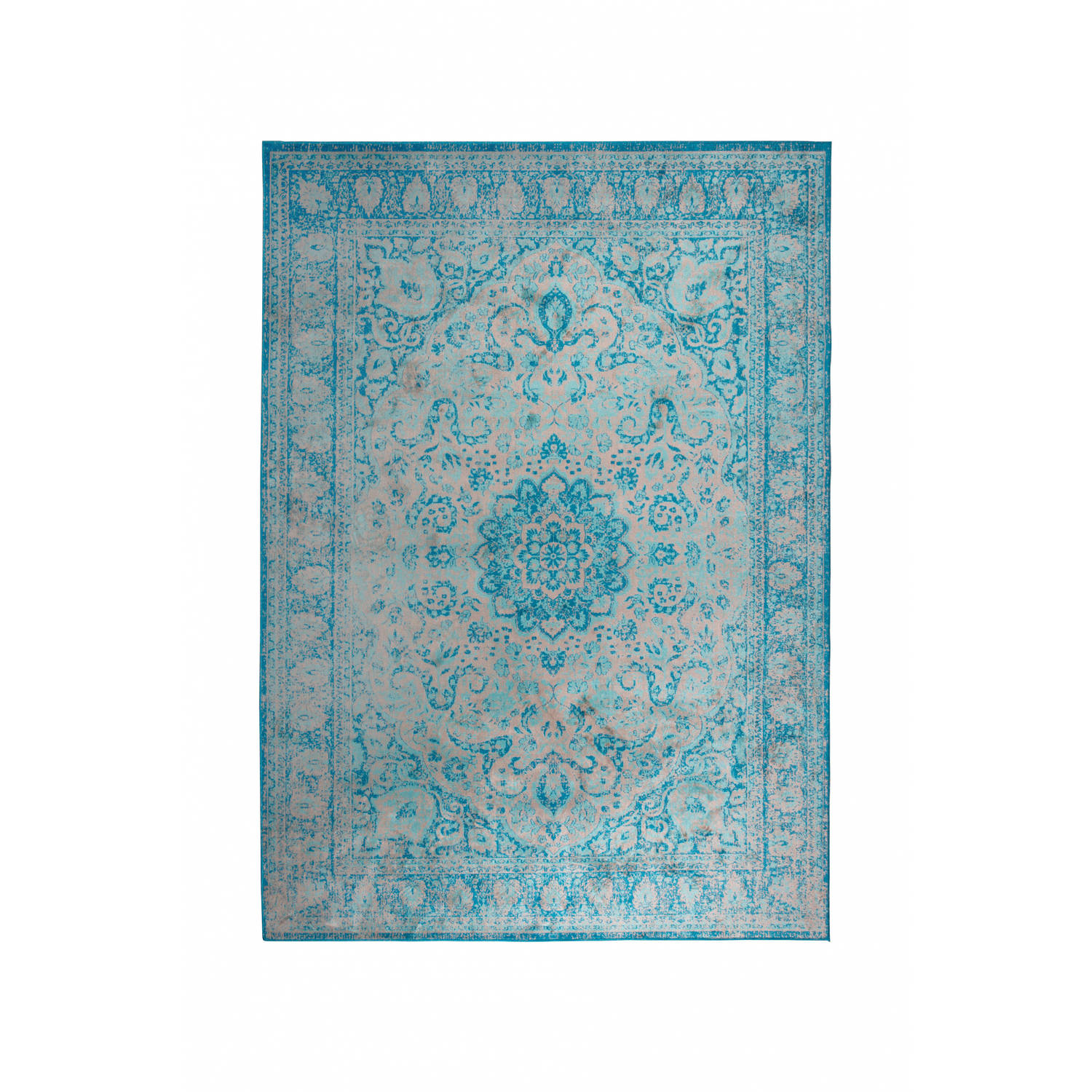 Feliz vloerkleed Chi 160 x 230 cm viscose blauw/crème aanbieding