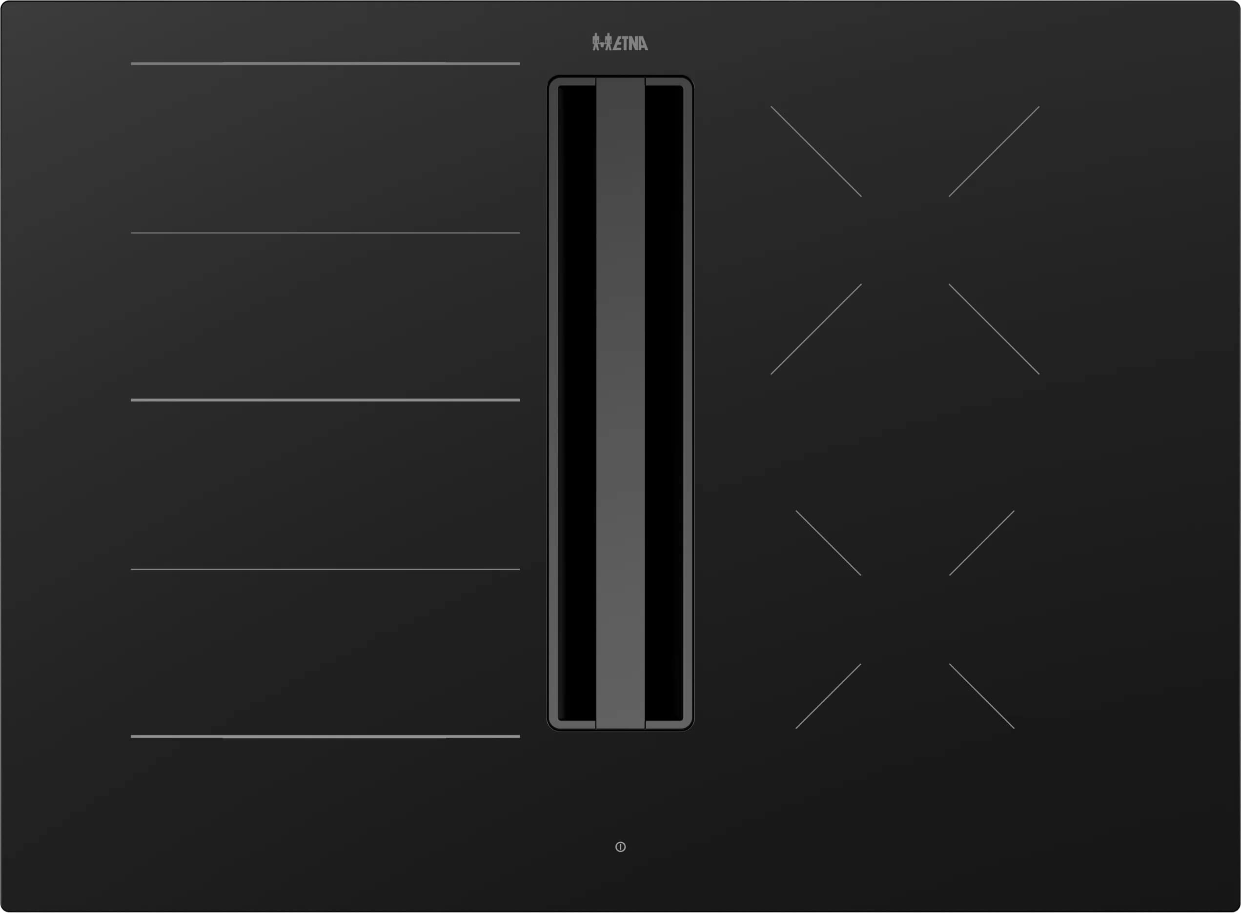 Etna AKI671ZT Inductie inbouwkookplaat met afzuiging Zwart aanbieding
