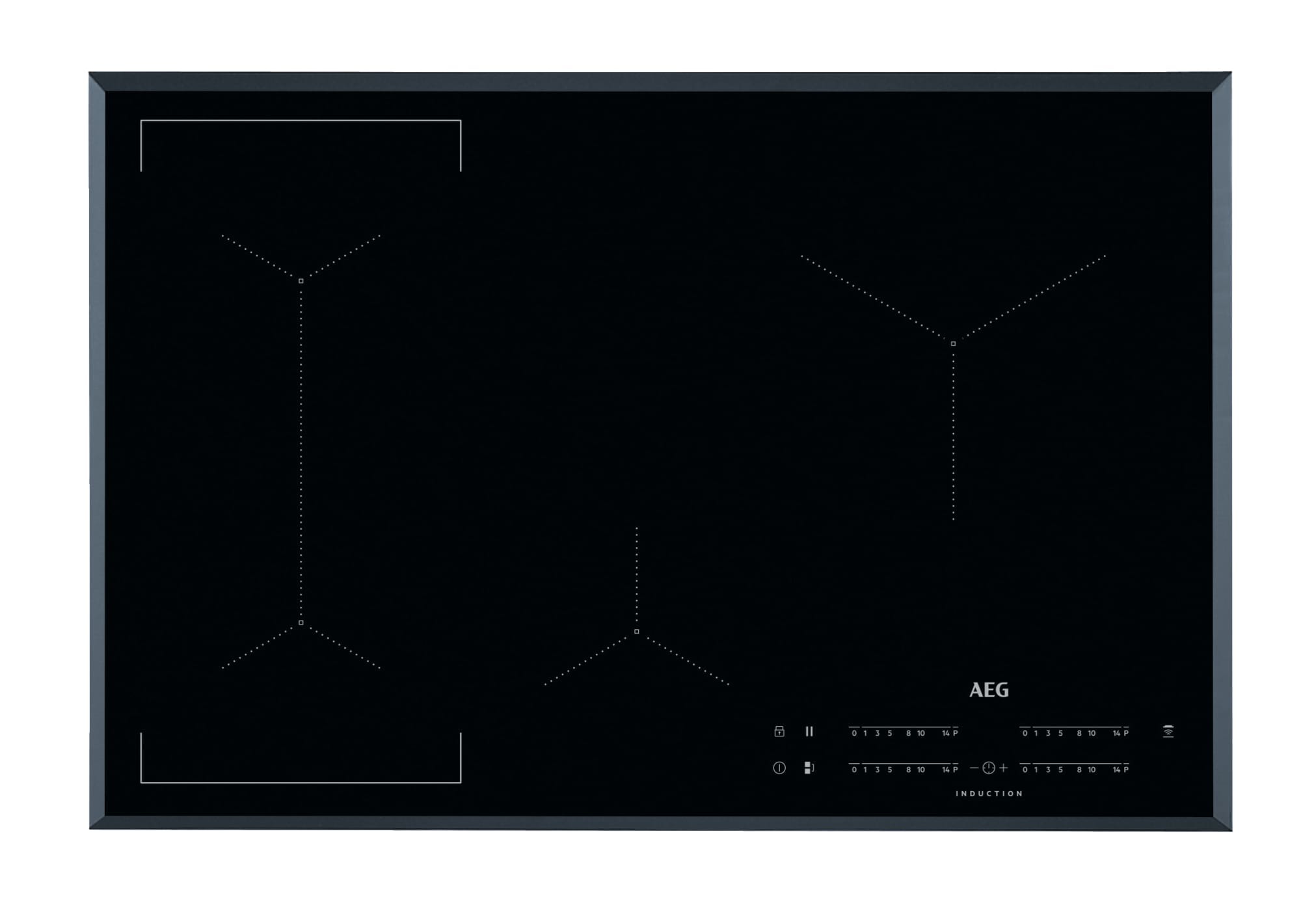 AEG IKE84443FB Inductie inbouwkookplaat Zwart aanbieding