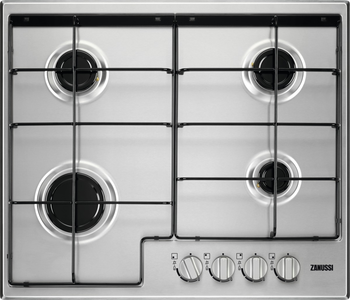 Zanussi ZGH65414XS Gas inbouwkookplaat Rvs aanbieding