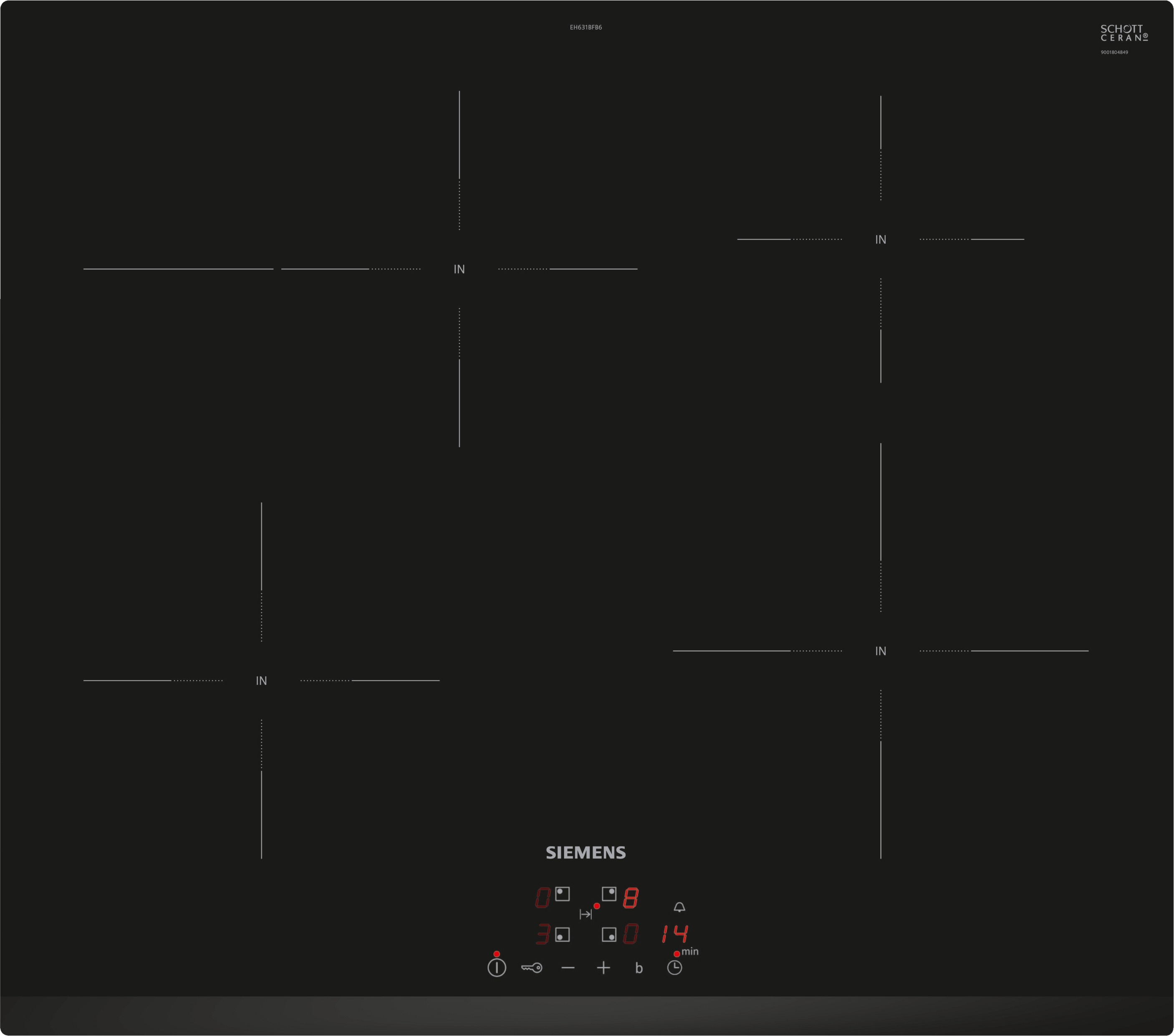 Siemens EH631BFB6E Inductie inbouwkookplaat Zwart aanbieding