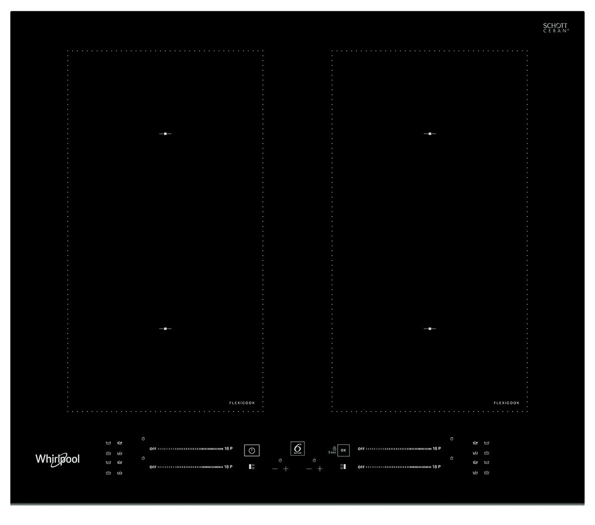 Whirlpool WL S3160 BF Inductie inbouwkookplaat Zwart aanbieding