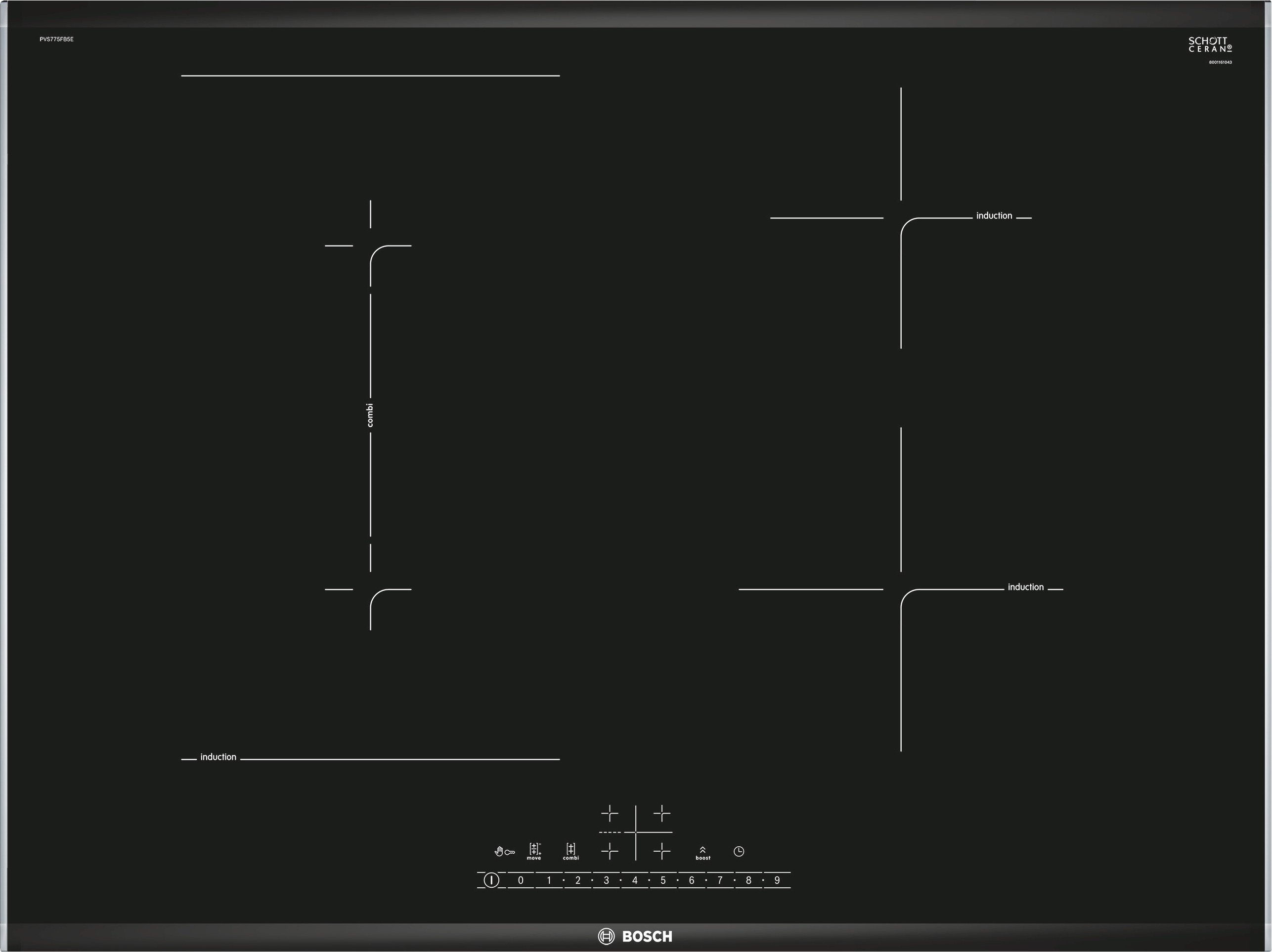 Bosch PVS775FB5E Inductie inbouwkookplaat Zwart aanbieding