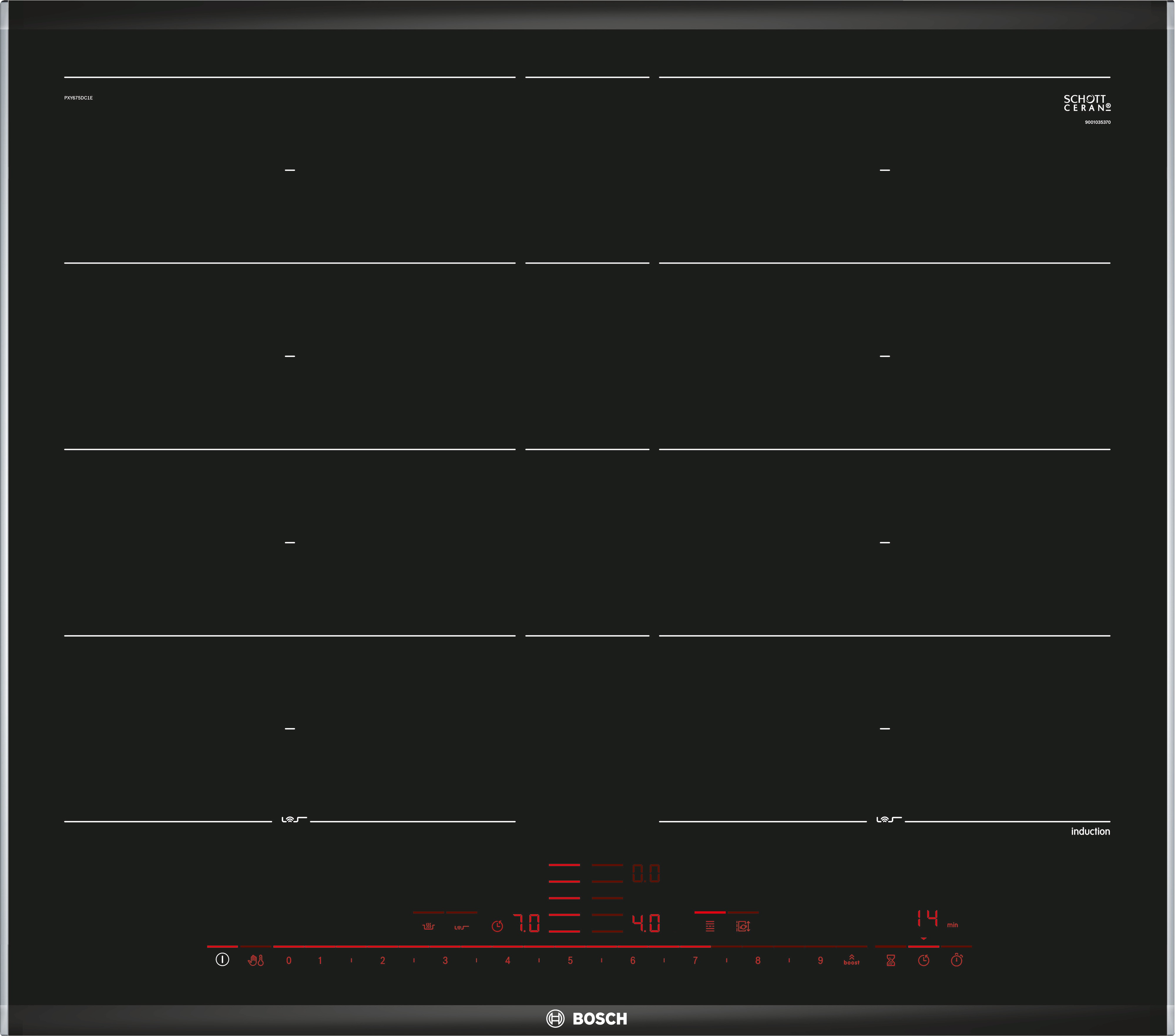 Bosch PXY675DC1E Inductie inbouwkookplaat Zwart aanbieding