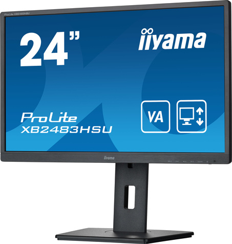 Iiyama 24i VA-panel 1920x1080 4ms 15cm Height Adj. Stand Pivot 250cd/m HDMI DisplayPort USB-HUB Speakers (23 8iVIS) aanbieding