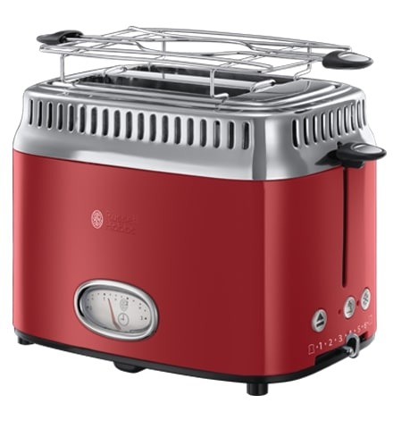 Russell Hobbs 21680-56 Retro Broodrooster Rood aanbieding