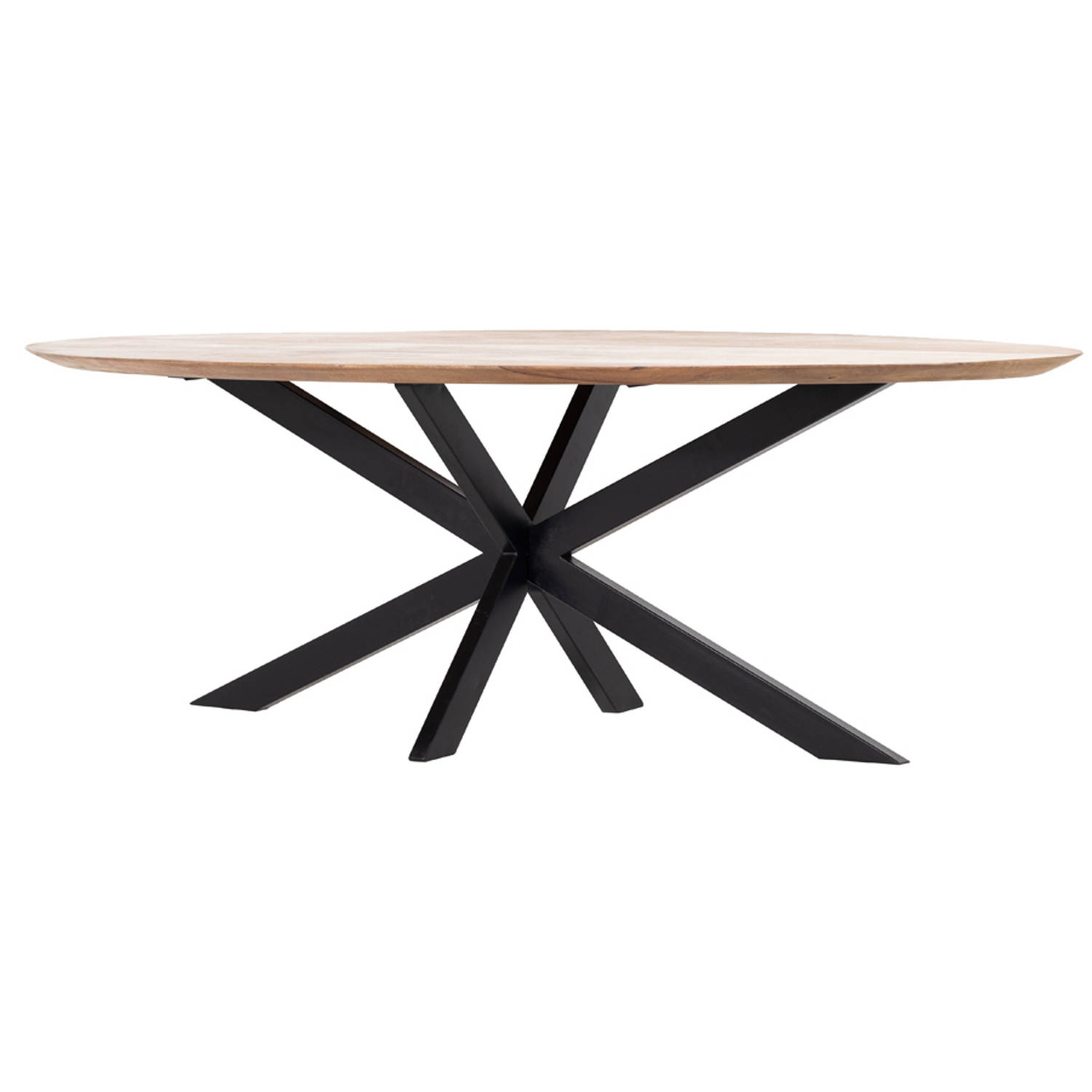 Giga Meubel - Eettafel Ovaal Mangohout - 240x110x78cm - Diamond aanbieding