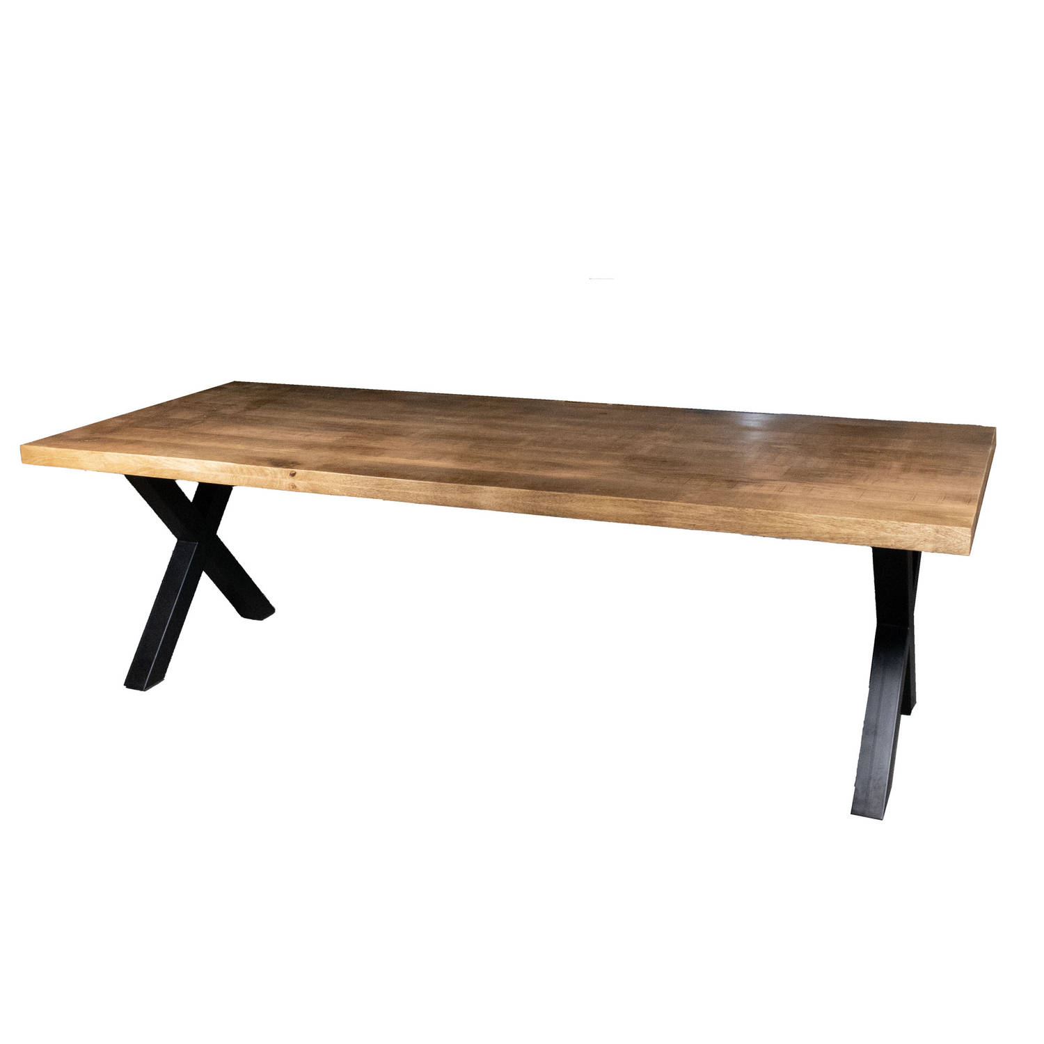 Giga Meubel - Eettafel Mangohout - 300x100x76cm - Metaal - Duncan aanbieding