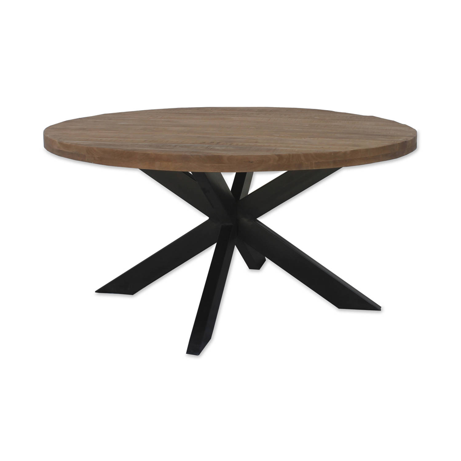 Brix - Eetkamertafel Brix Rond - 130 cm - Mangohout - Bruin aanbieding