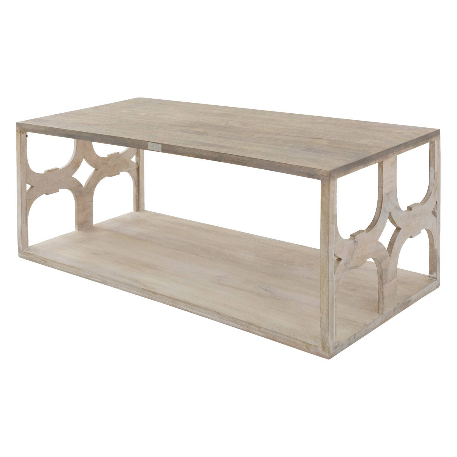 Salontafel 120x60x46 cm Bruin mangohout WOMO Design aanbieding