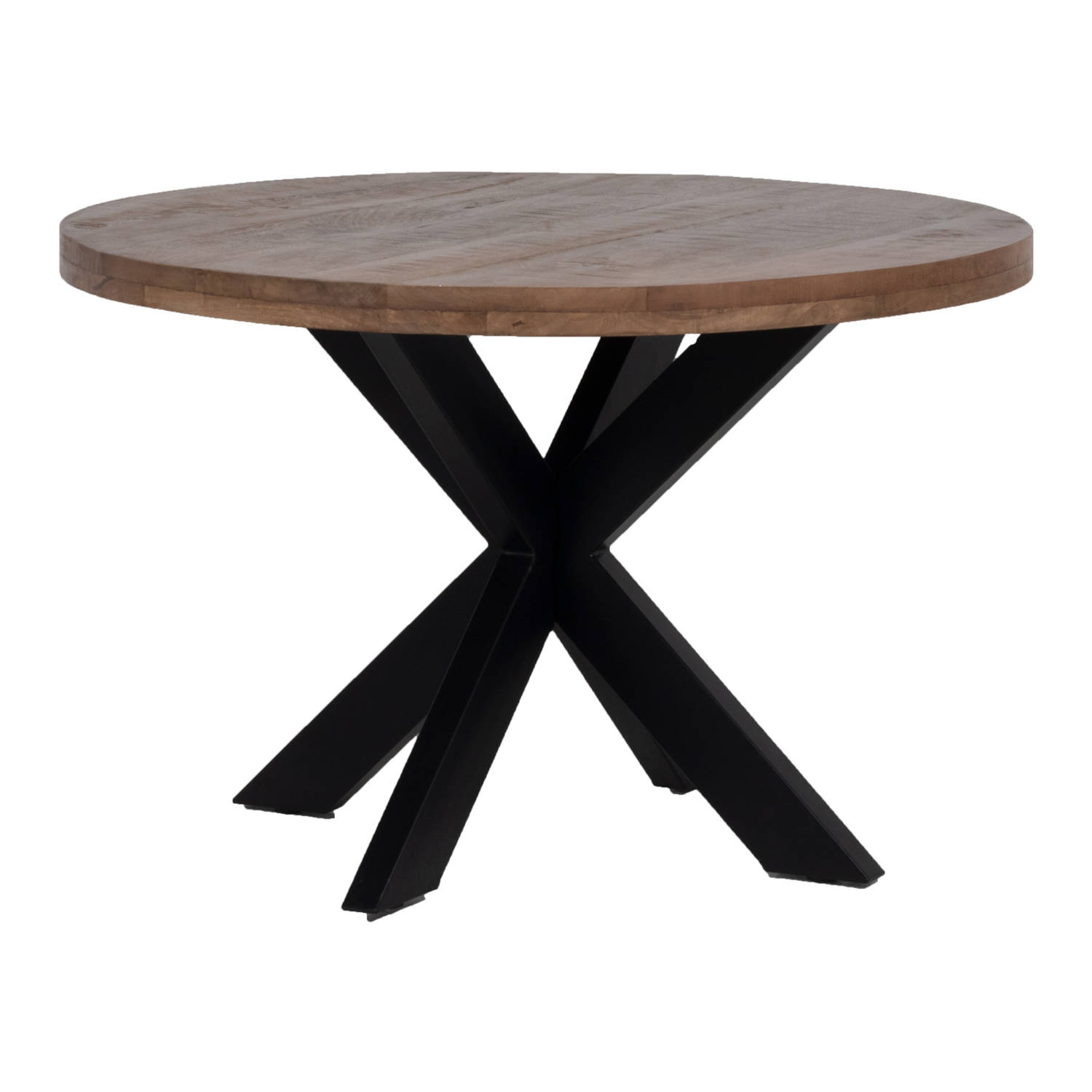 Giga Meubel - Eettafel Rond - Ø120cm - Mangohout - Naturel - Eettafel Barn aanbieding