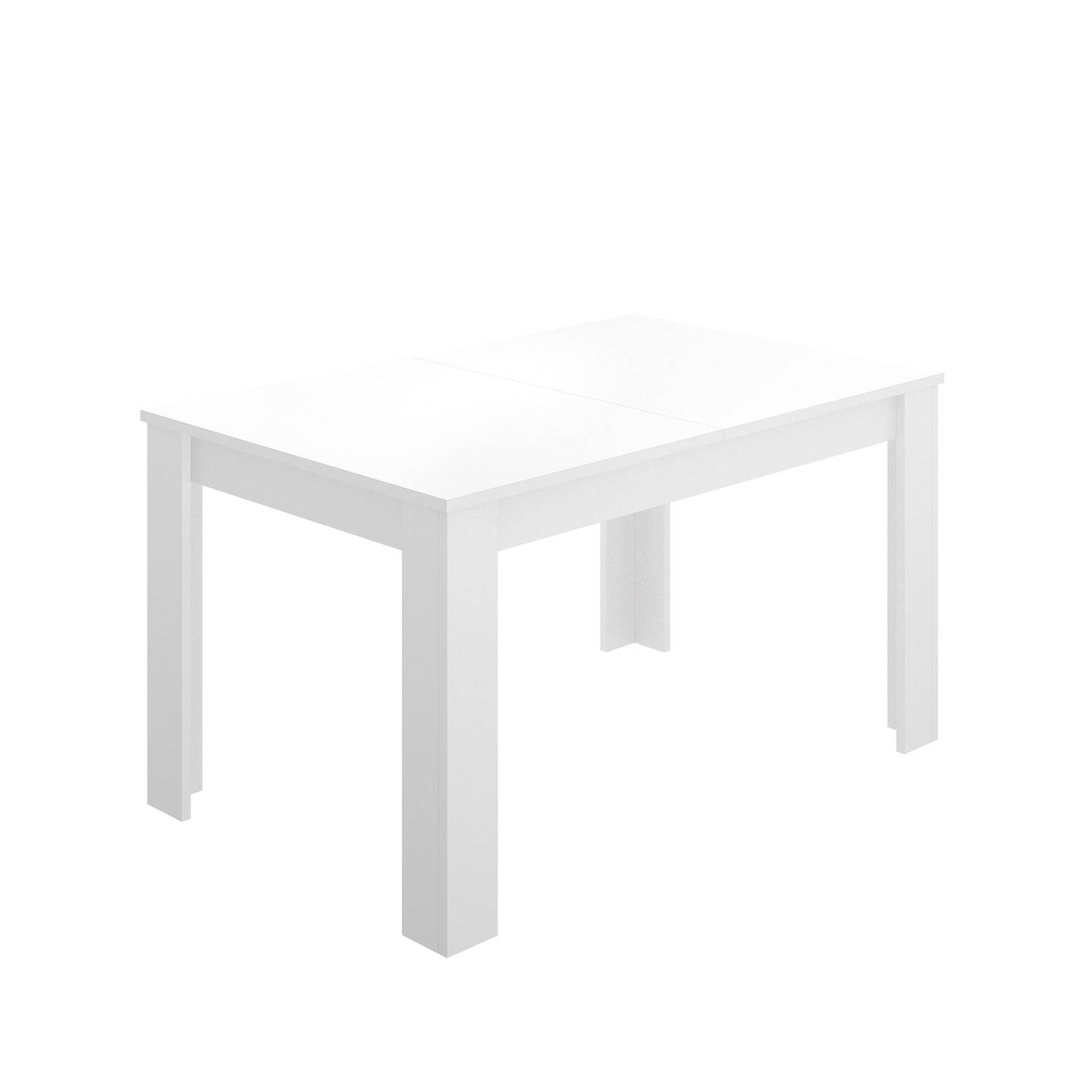 Uitschuifbare eettafel 4-6 personen - Wit decor - L 190 x D 90 x H 77 cm - DINE aanbieding