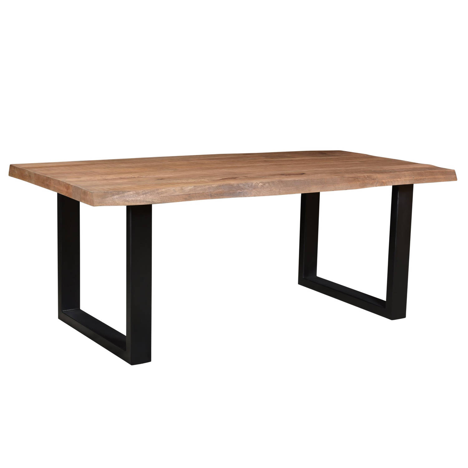 Brix - Bruine Eetkamertafel - U Poot - 180 cm - Mangohout - Eettafel aanbieding