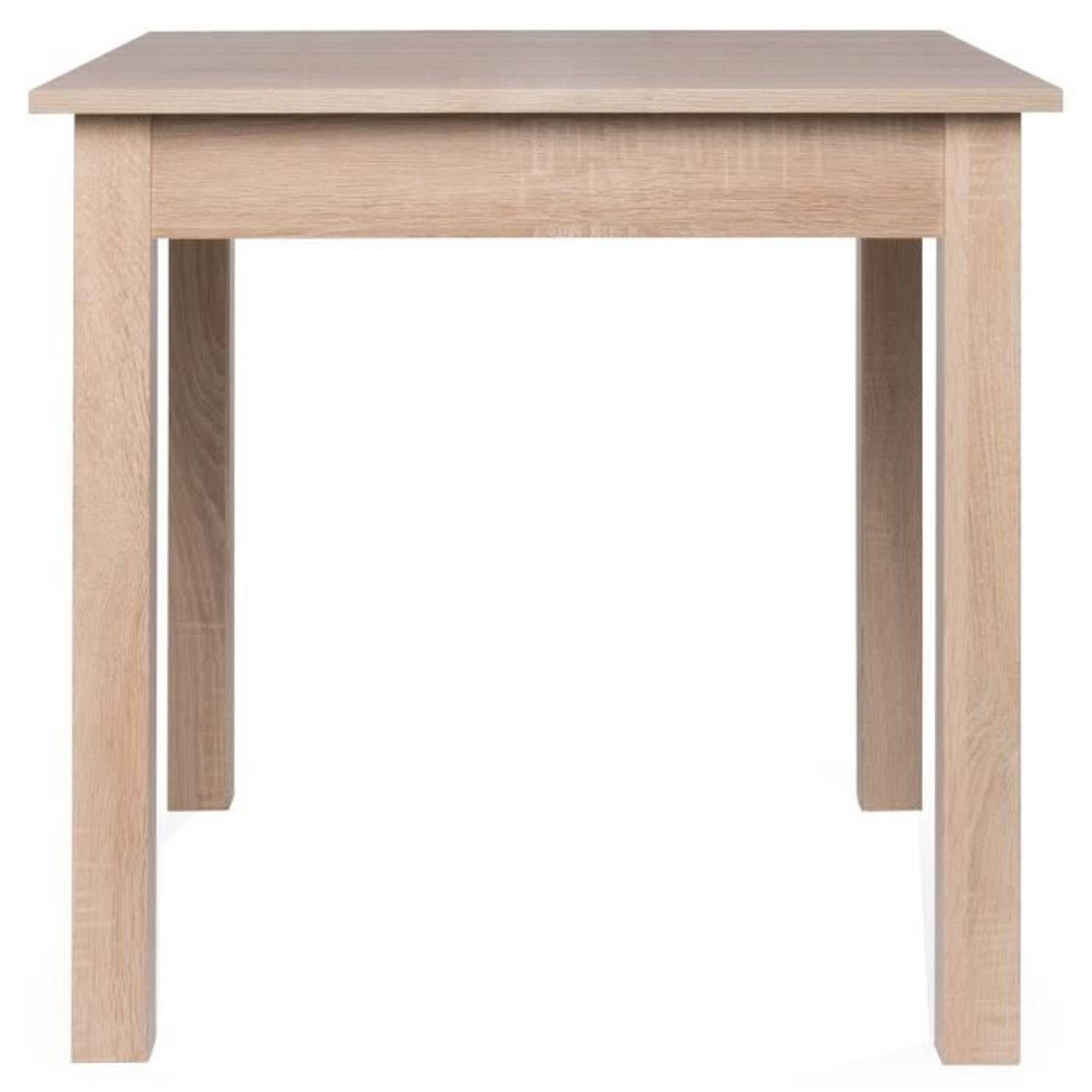 COBURG Uitschuifbare eettafel van 4 tot 6 persoons klassiek eiken decor - L 80-120 xl 80 cm aanbieding