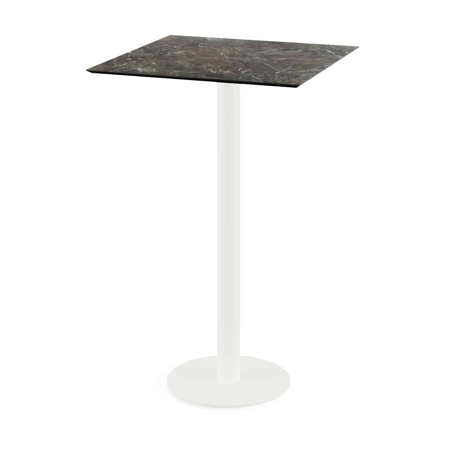 Urban Statafel wit frame + Galaxy Marble HPL 70x70 cm aanbieding