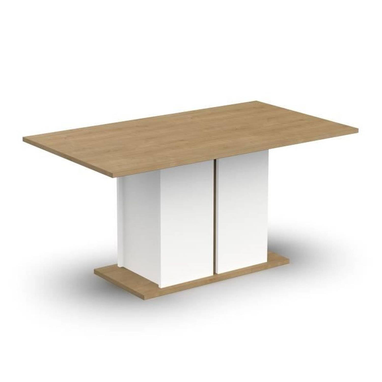 ACCESS enkele eettafel - 6 personen - Hamilton eik en wit decor - L 160 x D 78 x H 90 cm - DEMEYERE aanbieding