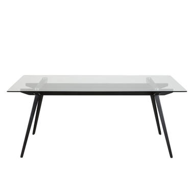 Eetkamertafel Billum - transparant - 90x180x75 cm - Leen Bakker aanbieding
