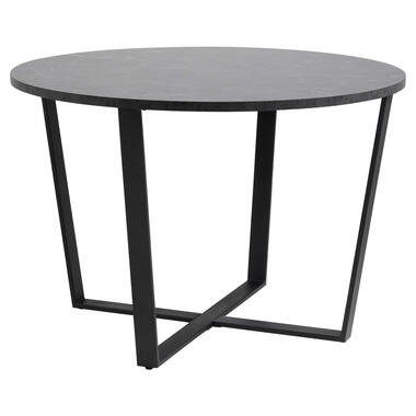 Eetkamertafel Alma - zwart - 75xÃ˜110 cm - Leen Bakker aanbieding