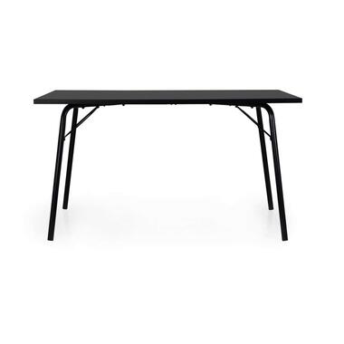 Tenzo eetkamertafel Daxx - antraciet/zwart - 75x140x80 cm - Leen Bakker aanbieding