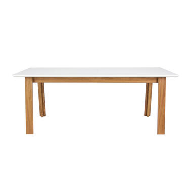 Eetkamertafel Arvika - wit - 75x180x95 cm - Leen Bakker aanbieding