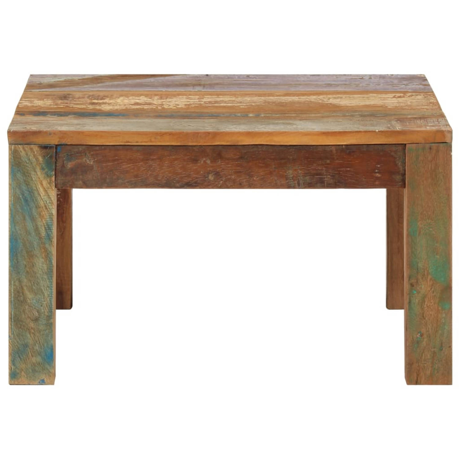 The Living Store Banktafel - Massief gerecycled hout - 60 x 60 x 35 cm aanbieding