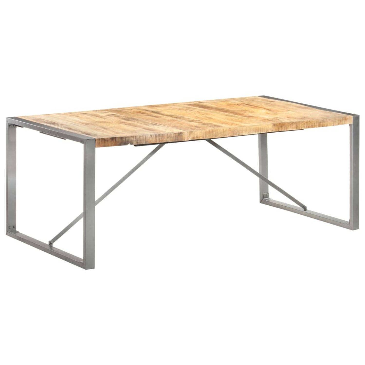 vidaXL Eettafel 200x100x75 cm massief ruw mangohout aanbieding