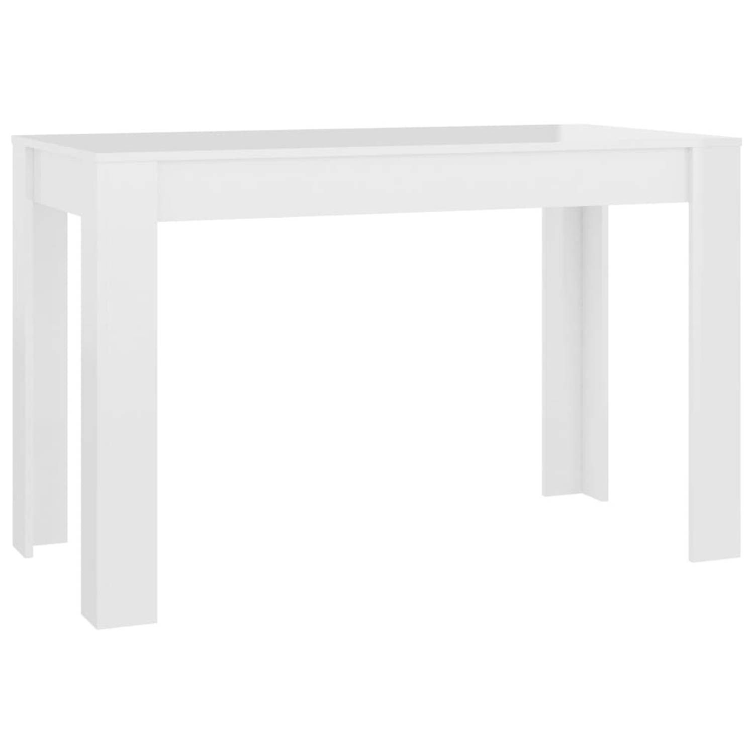 vidaXL Eettafel 120x60x76 cm spaanplaat hoogglans wit aanbieding