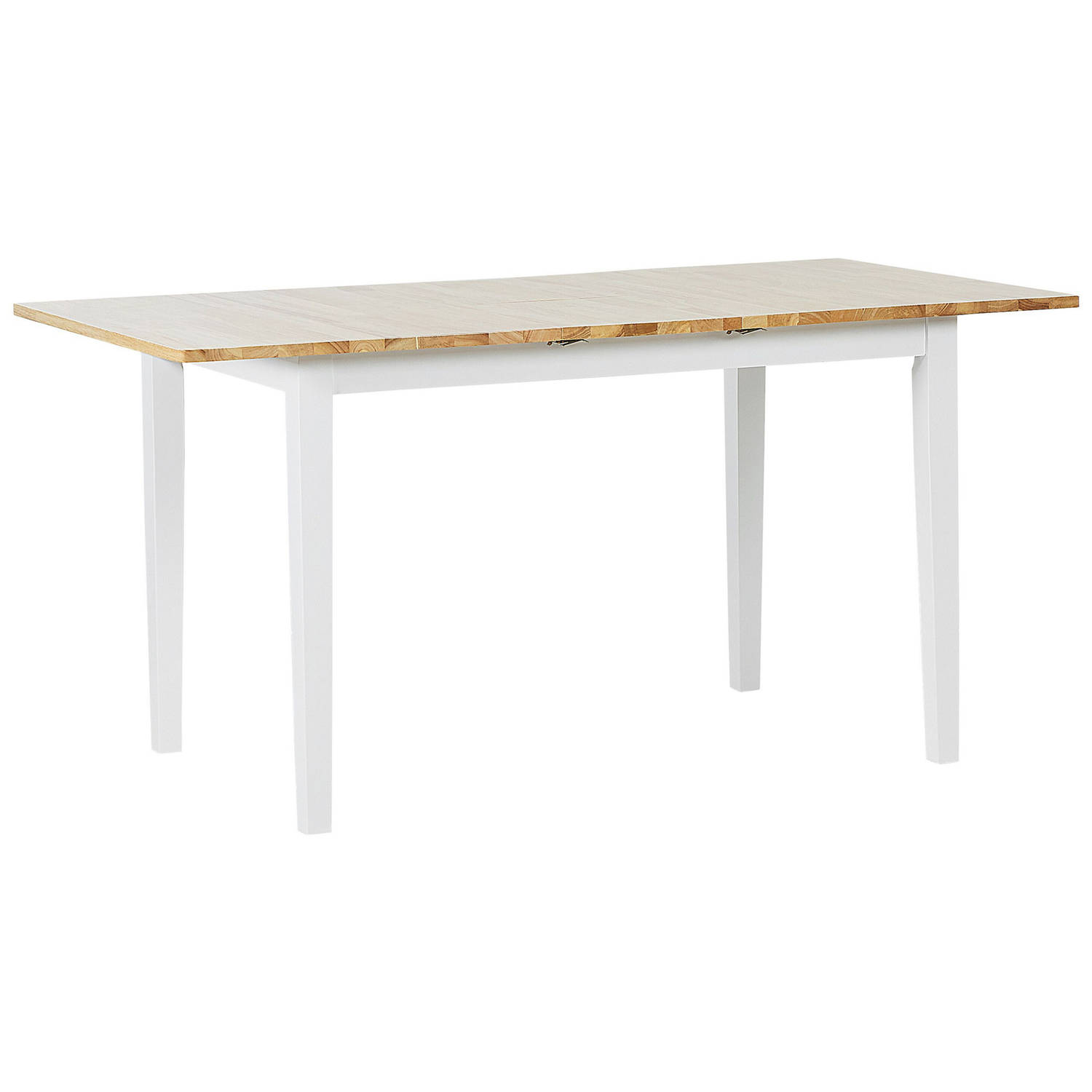 Beliani HOUSTON - Verlengbare tafel-Lichte houtkleur-Rubberhout aanbieding