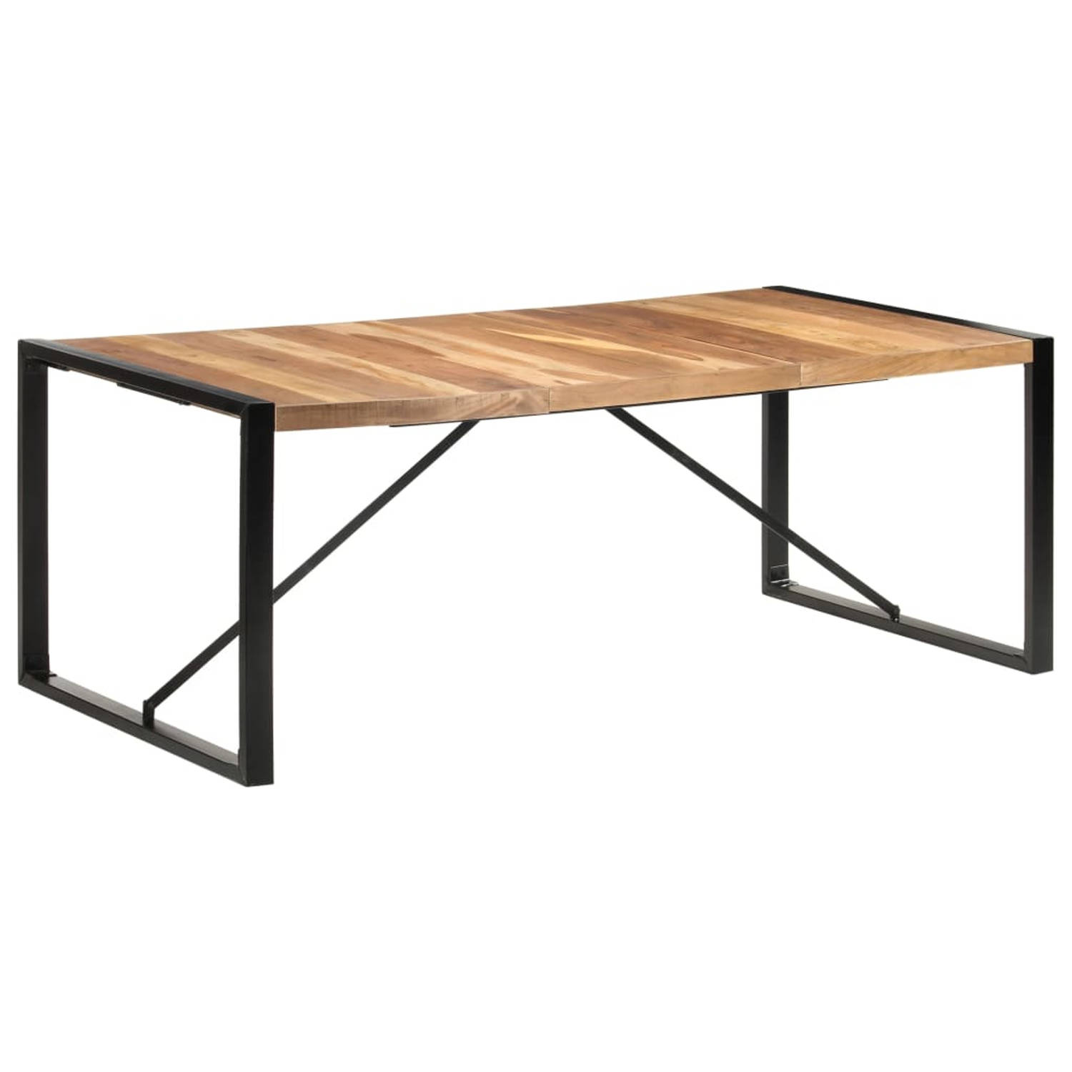 vidaXL Eettafel 200x100x75 cm massief hout met sheesham afwerking aanbieding