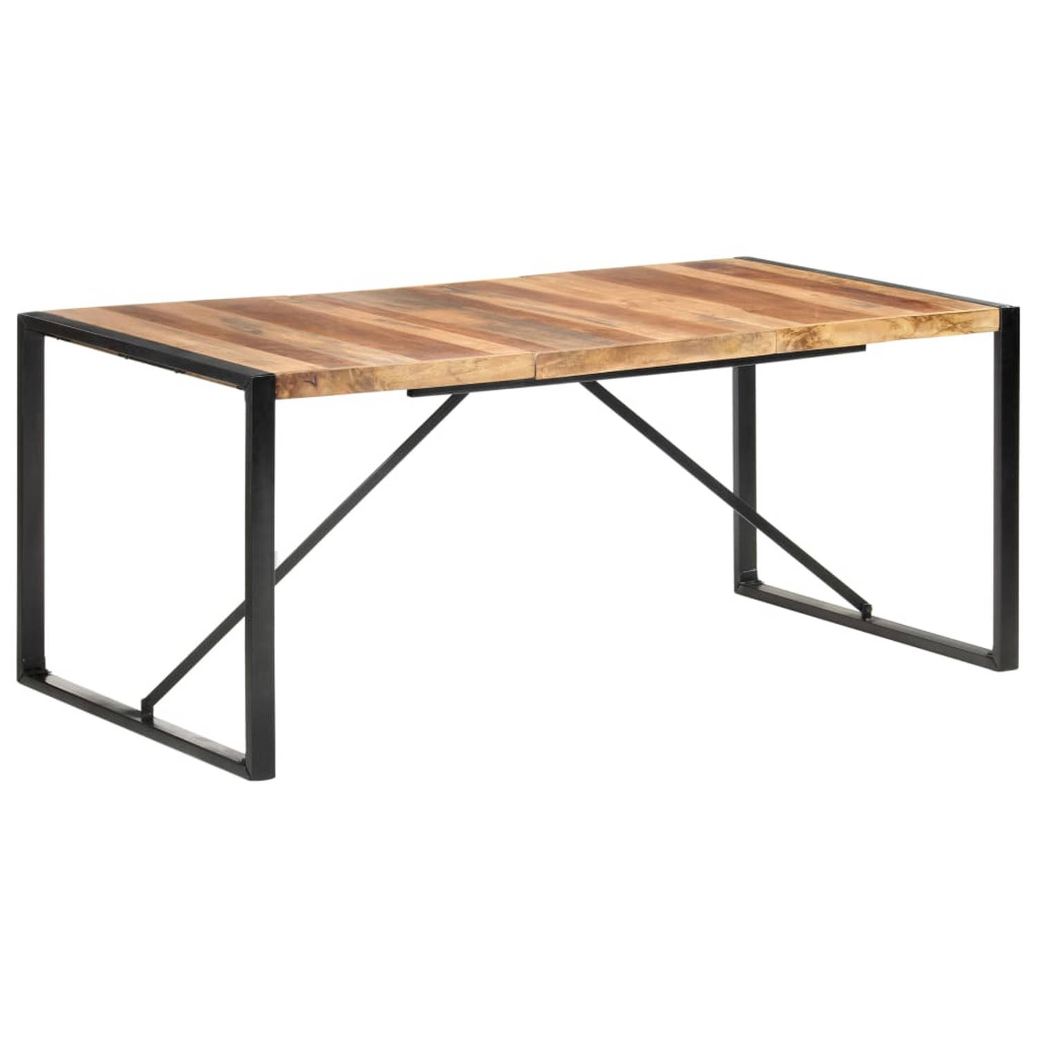 vidaXL Eettafel 180x90x75 cm massief hout met sheesham afwerking aanbieding